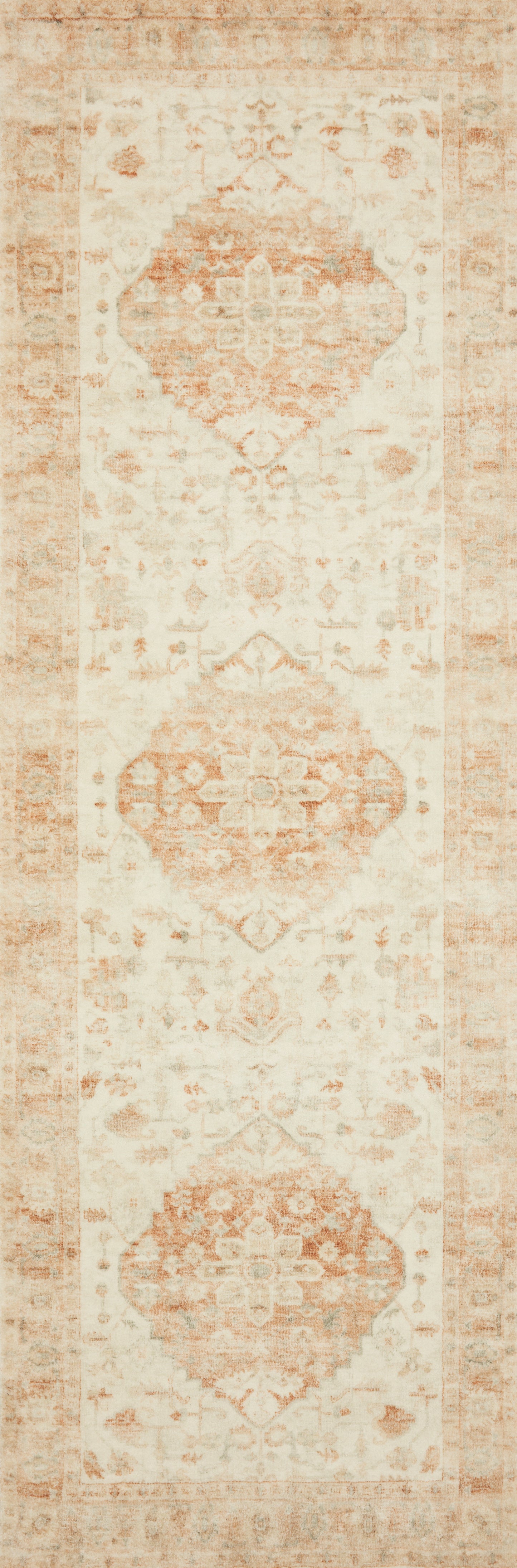 Loloi Rosette Ivory Terracotta Traditional