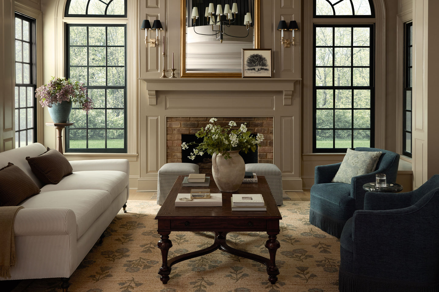 Chris Loves Julia x Loloi Rue Moss Blue Transitional