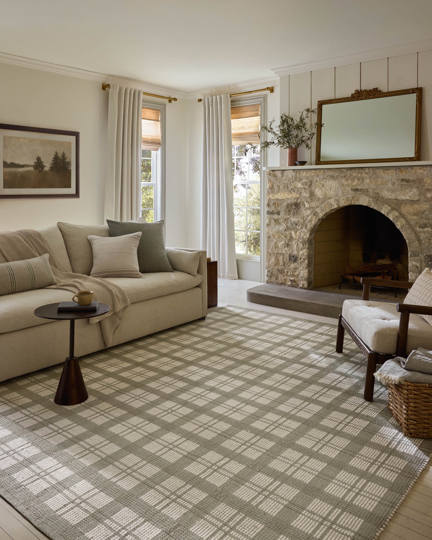 Magnolia Home by Joanna Gaines x Loloi Ryder Sage Ivory Transitional