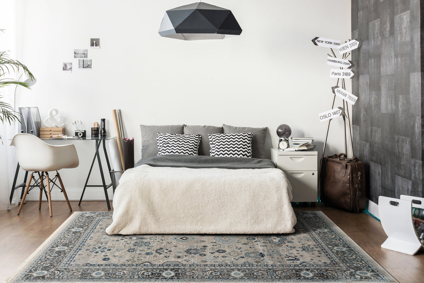 Dynamic Rugs Juno 6883 Light Blue Transitional Machine-Made Rug