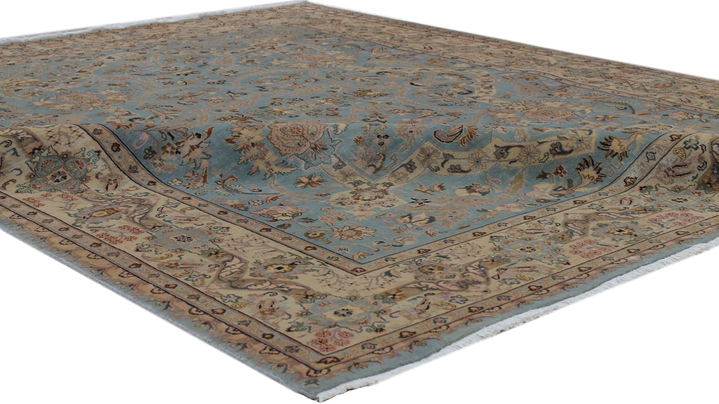Anjani Carpets S20 S20 Lt.Blue Beige Persian Hand Knotted Rugs