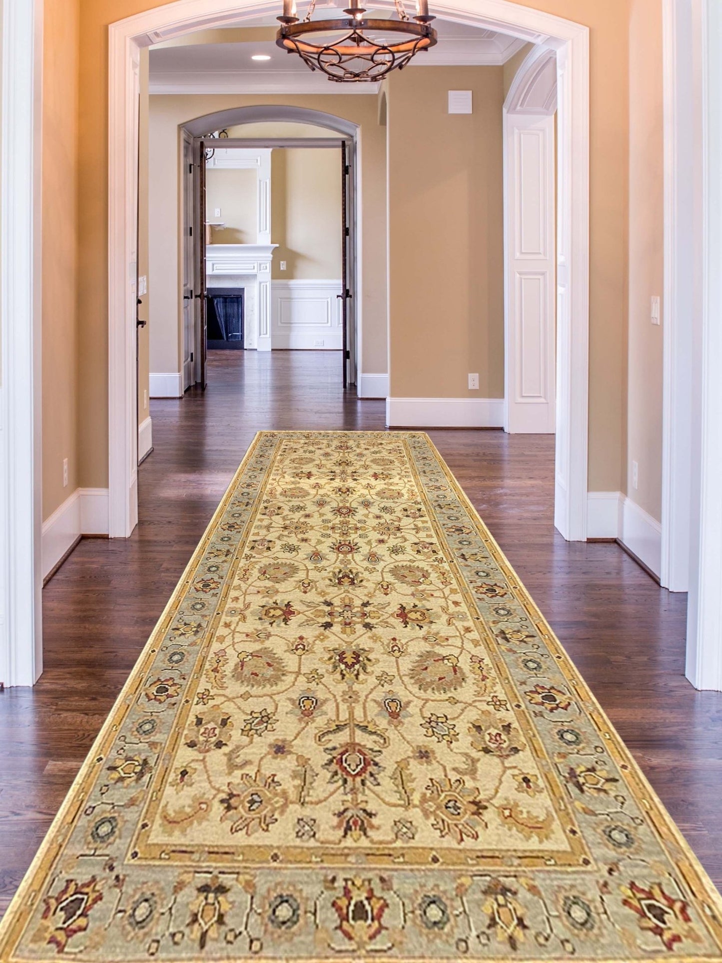 Artisan Sandra Ivory Lt.Blue Traditional Knotted Rug - Rugs - Artisan - Atlanta Designer Rugs