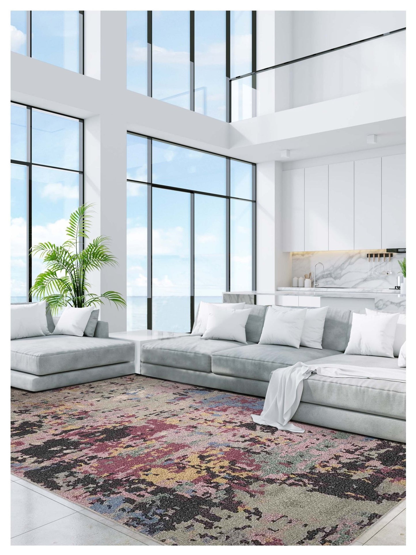 Artisan Sandra Silver Multi Traditional Knotted Rug - Rugs - Artisan - Atlanta Designer Rugs