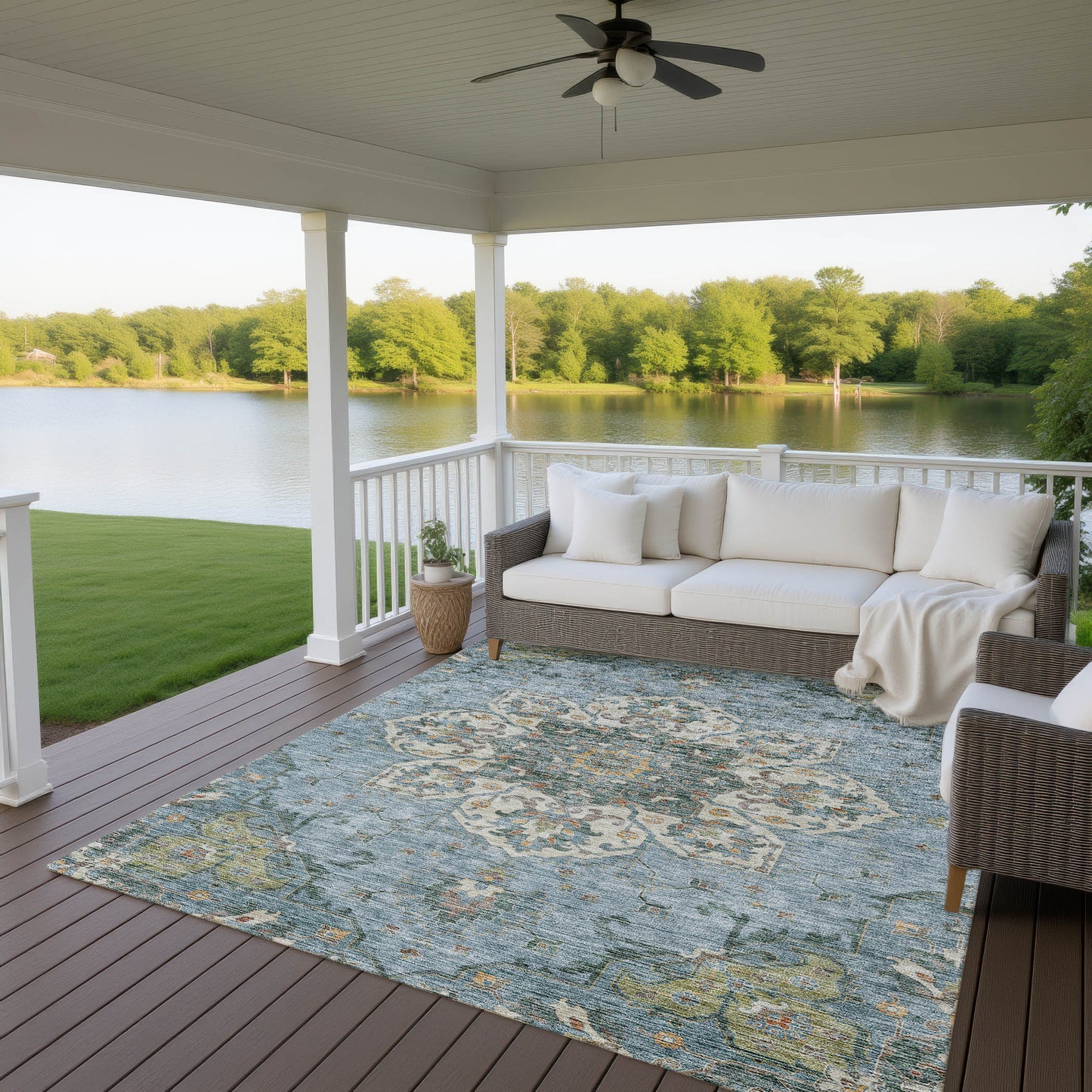Dalyn Rugs Silk Road Aqua Traditional