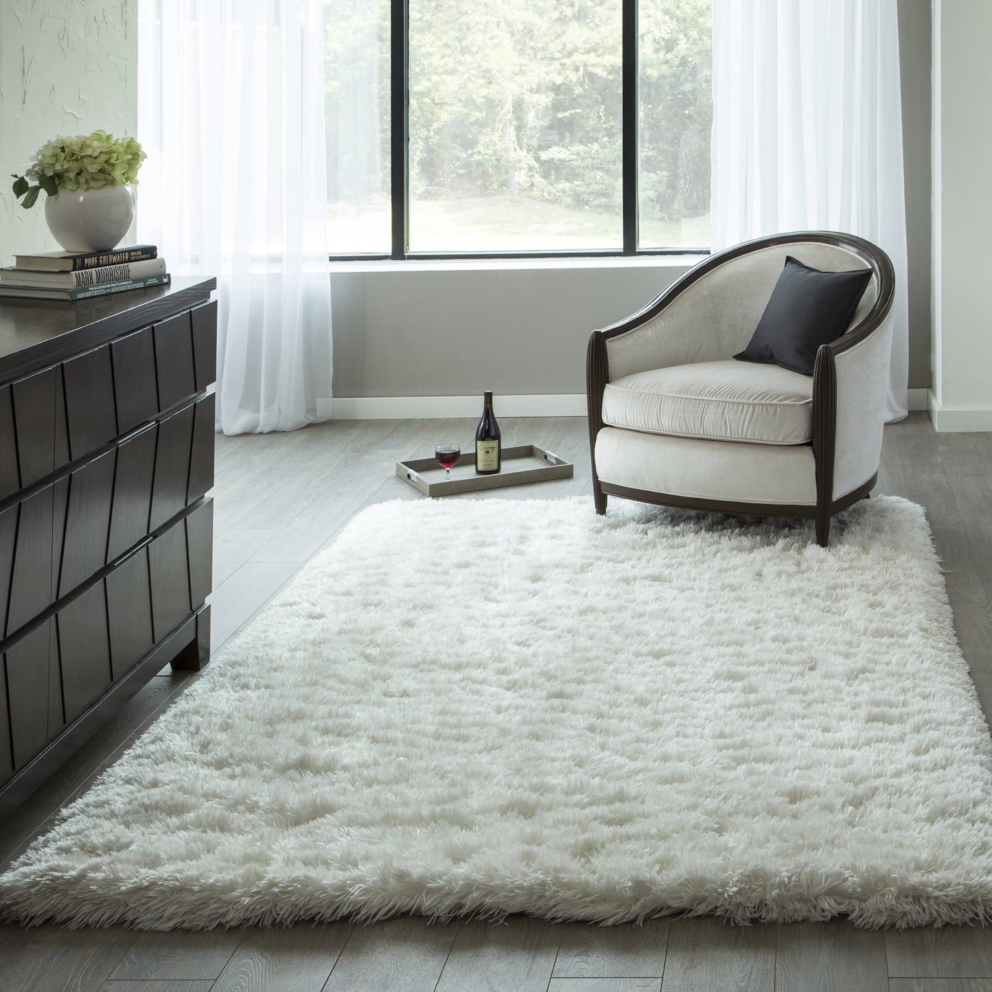 Momeni Snow Shag White Contemporary