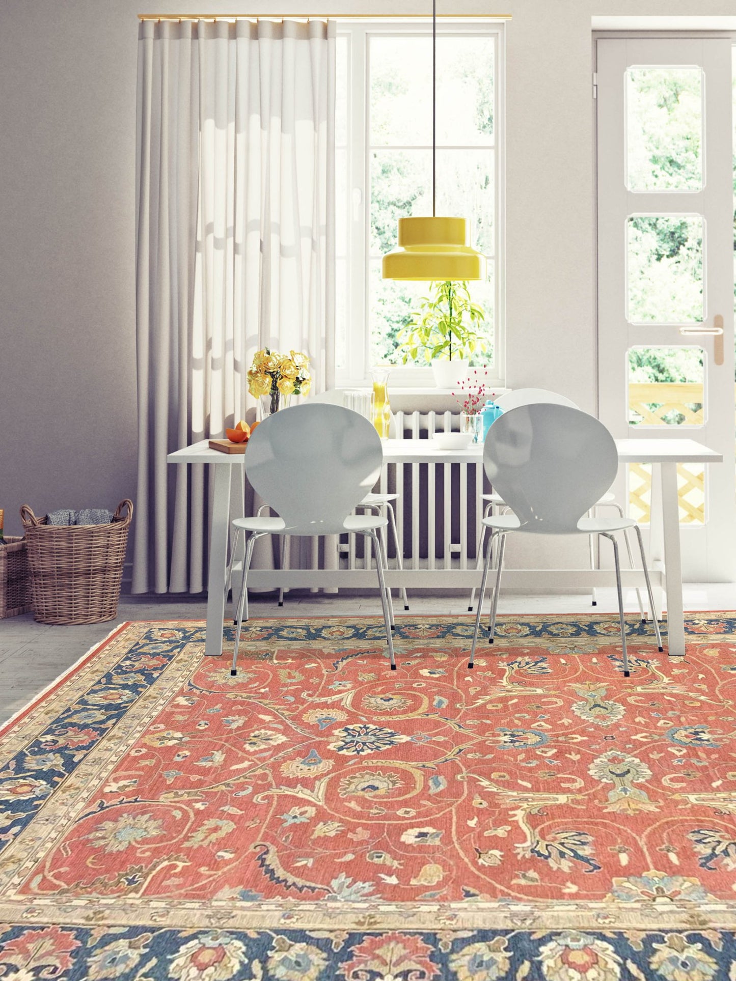 Artisan Sandra Rust Navy Traditional Knotted Rug - Rugs - Artisan - Atlanta Designer Rugs