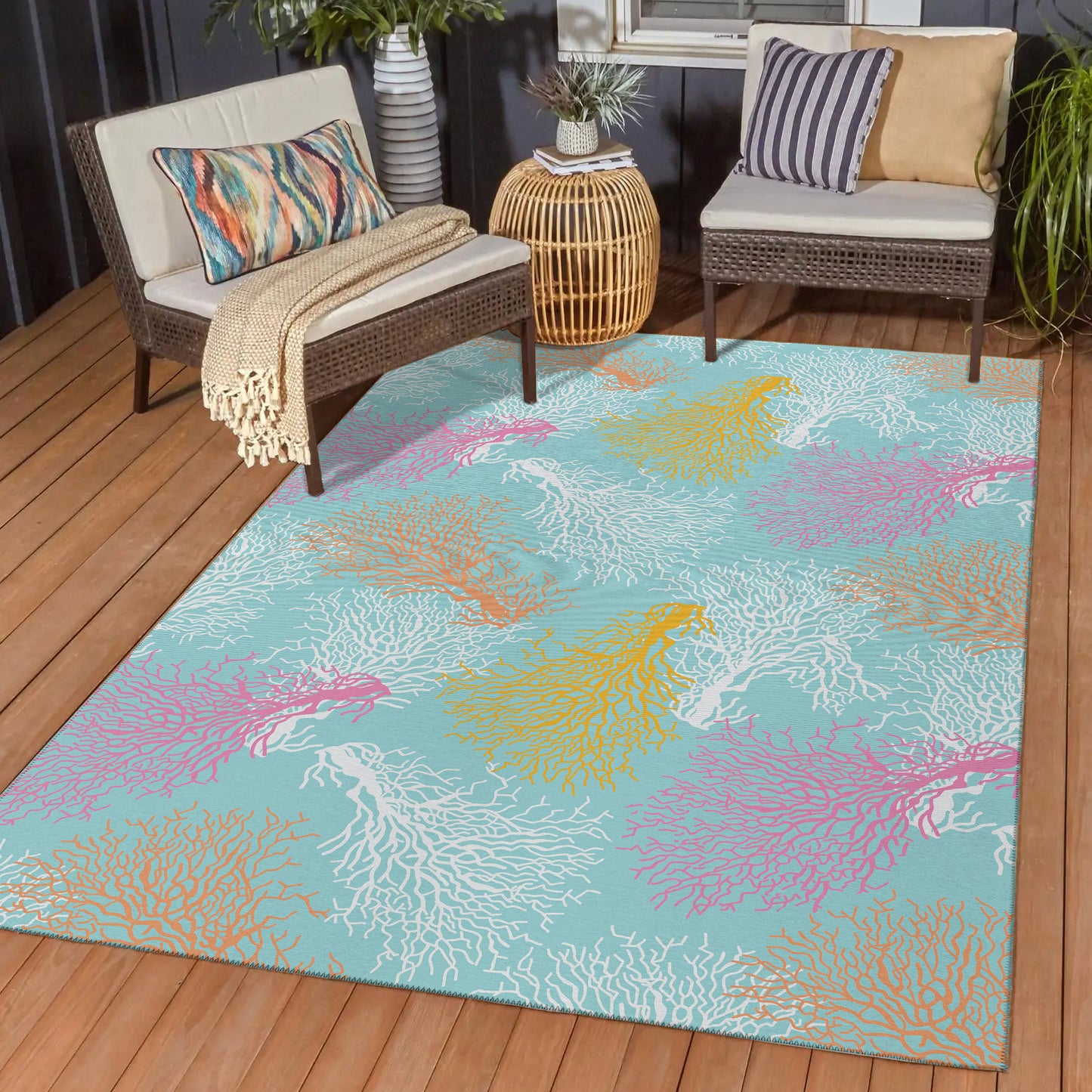 Dalyn Rugs Seabreeze Teal Coastal
