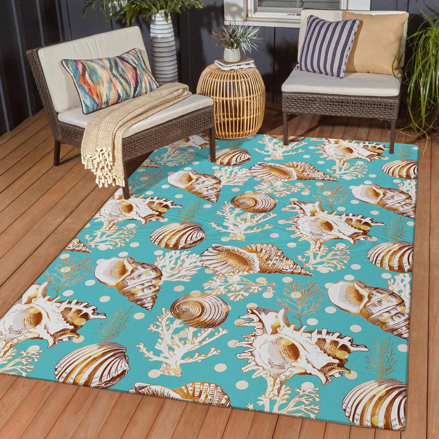 Dalyn Rugs Seabreeze Teal Coastal