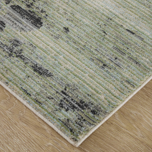 Feizy Sonora 39U9F Green Beige Modern/Bohemian & Eclectic Machine Made Rug