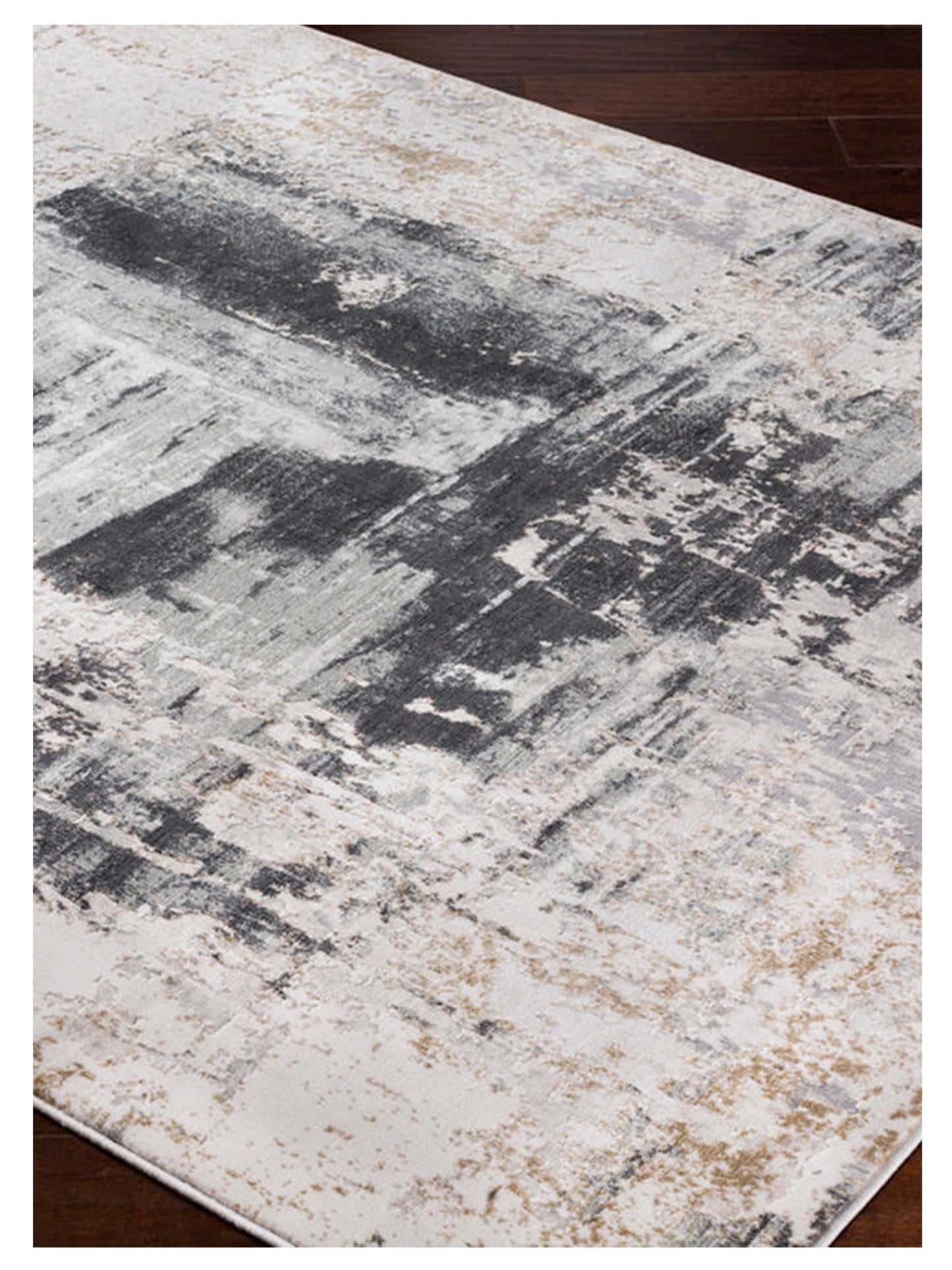 Surya Quatro QUA-2308 Light Slate Modern Machine Woven Rug