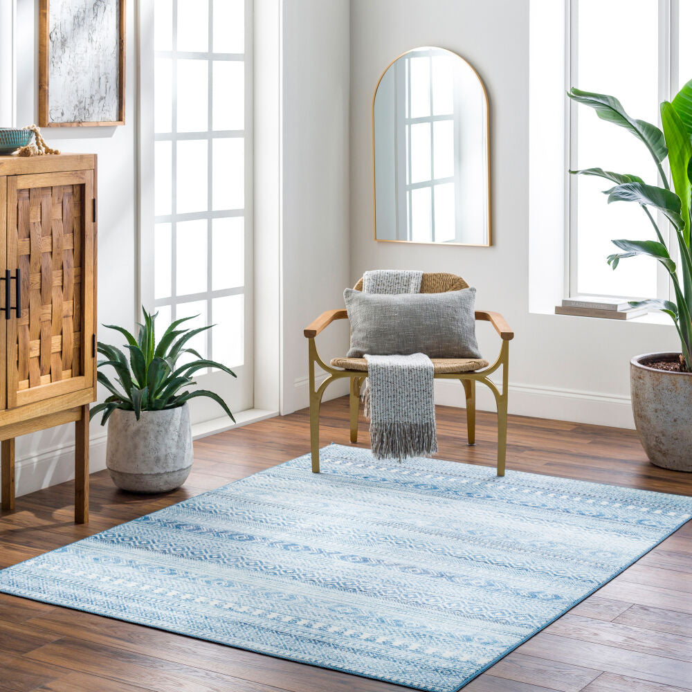 Surya Hera HRH-2306 Denim Global Machine Woven Rug