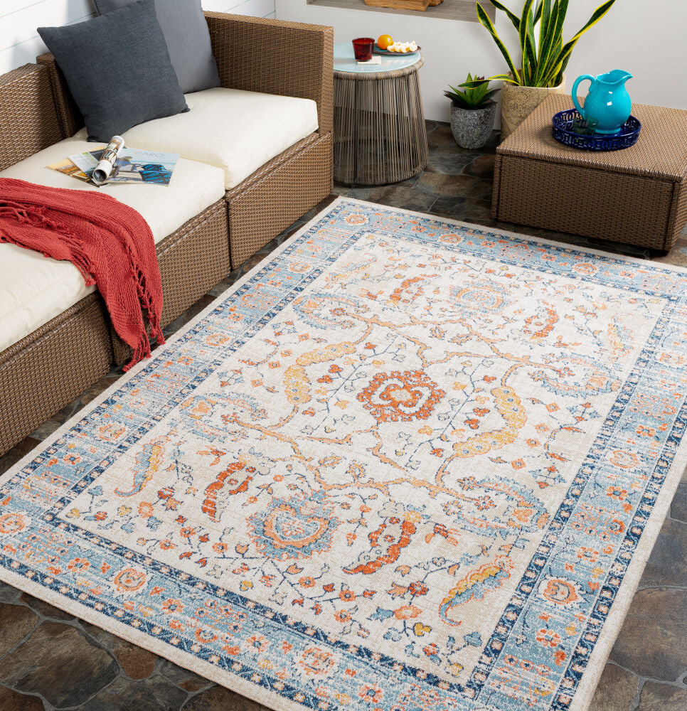 Surya Huntington Beach HTB-2301 Rust Traditional Machine Woven Rug