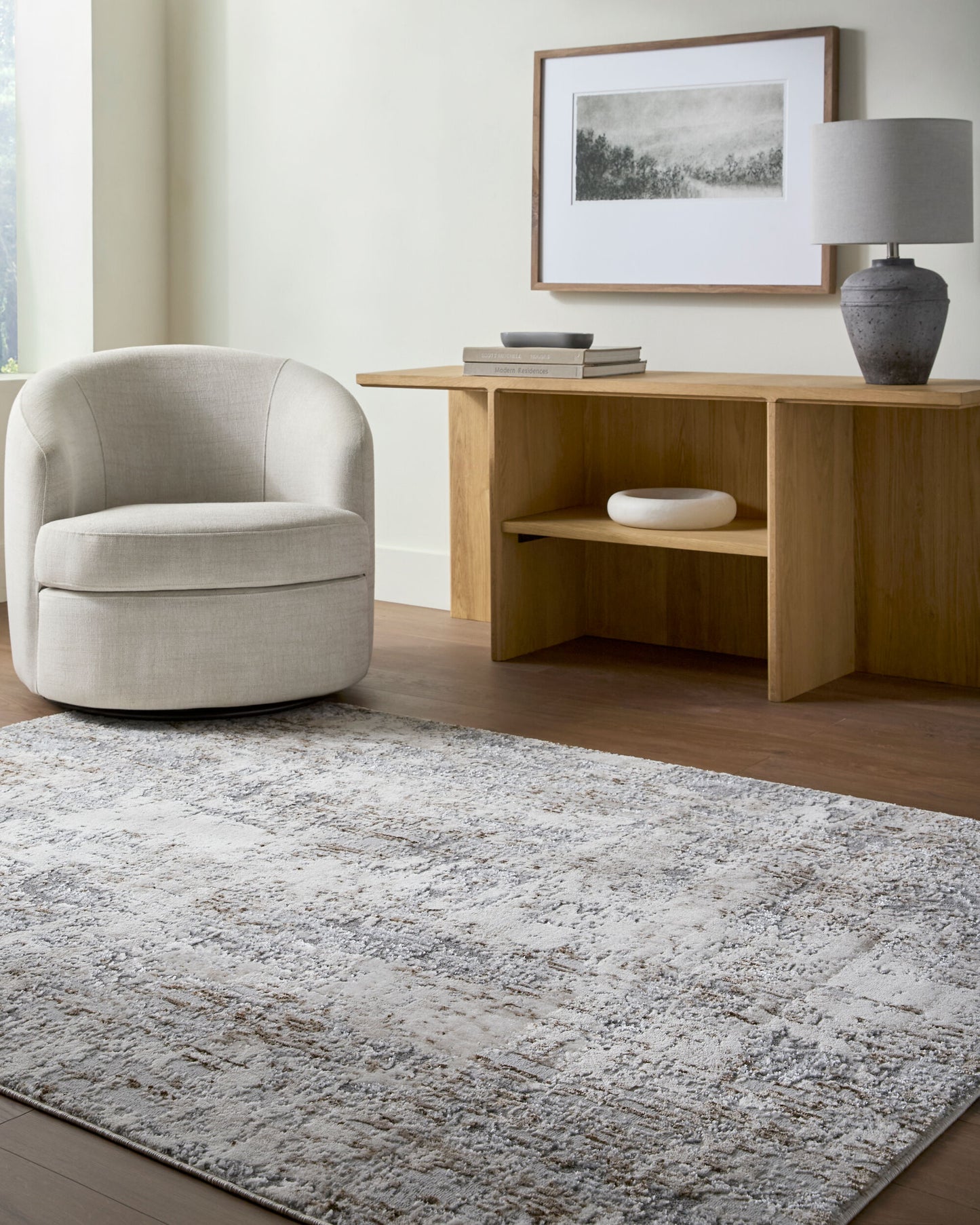 Surya Lustro LSR-2330 Light Gray Modern Machine Woven Rug
