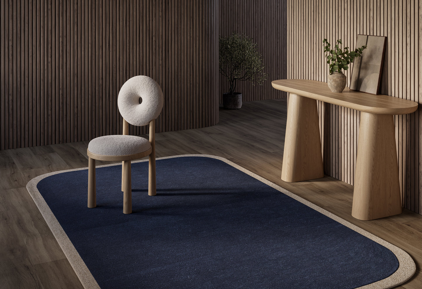 Novogratz Tallulah Navy Contemporary
