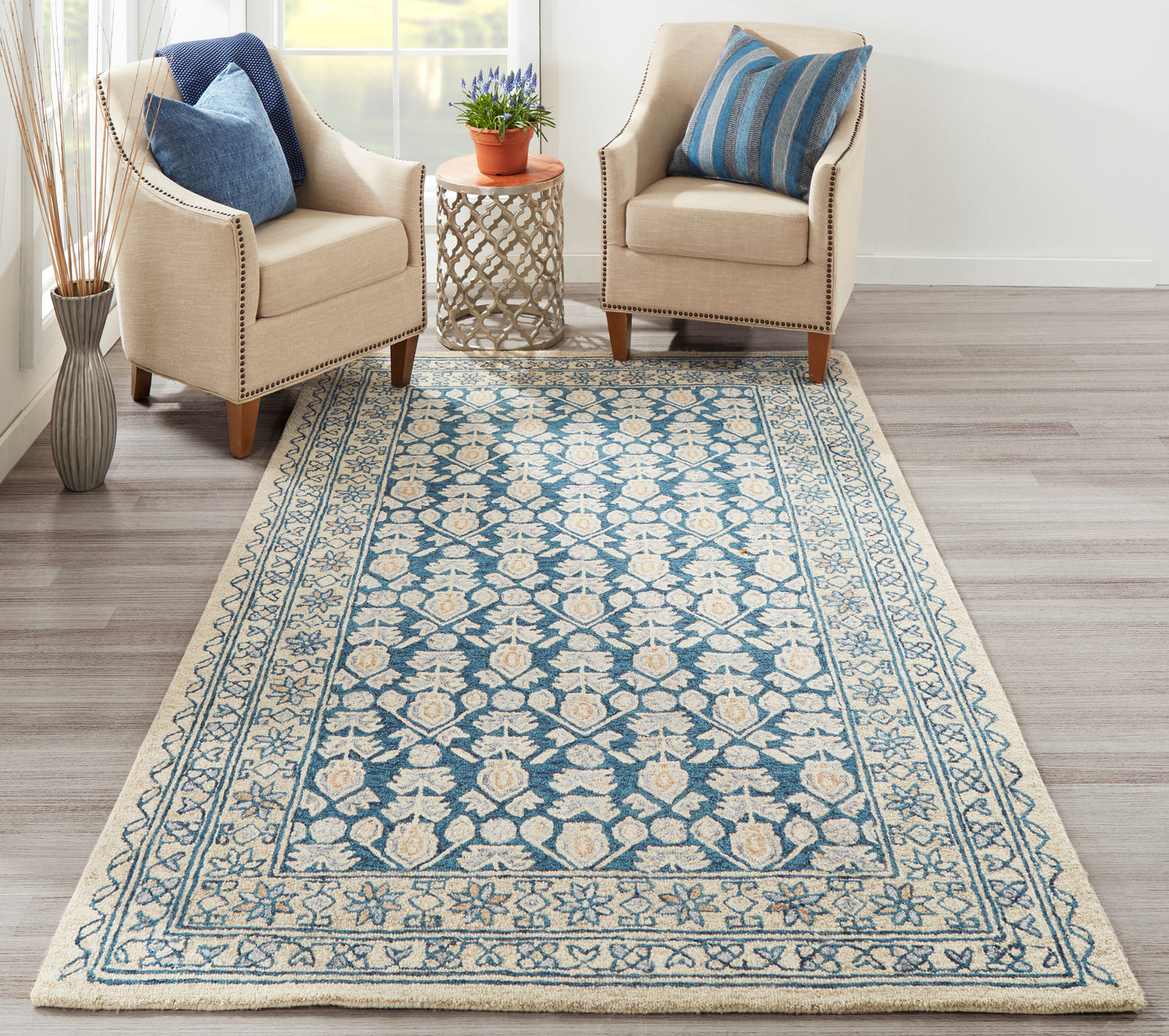 Momeni Tangier Blue Traditional