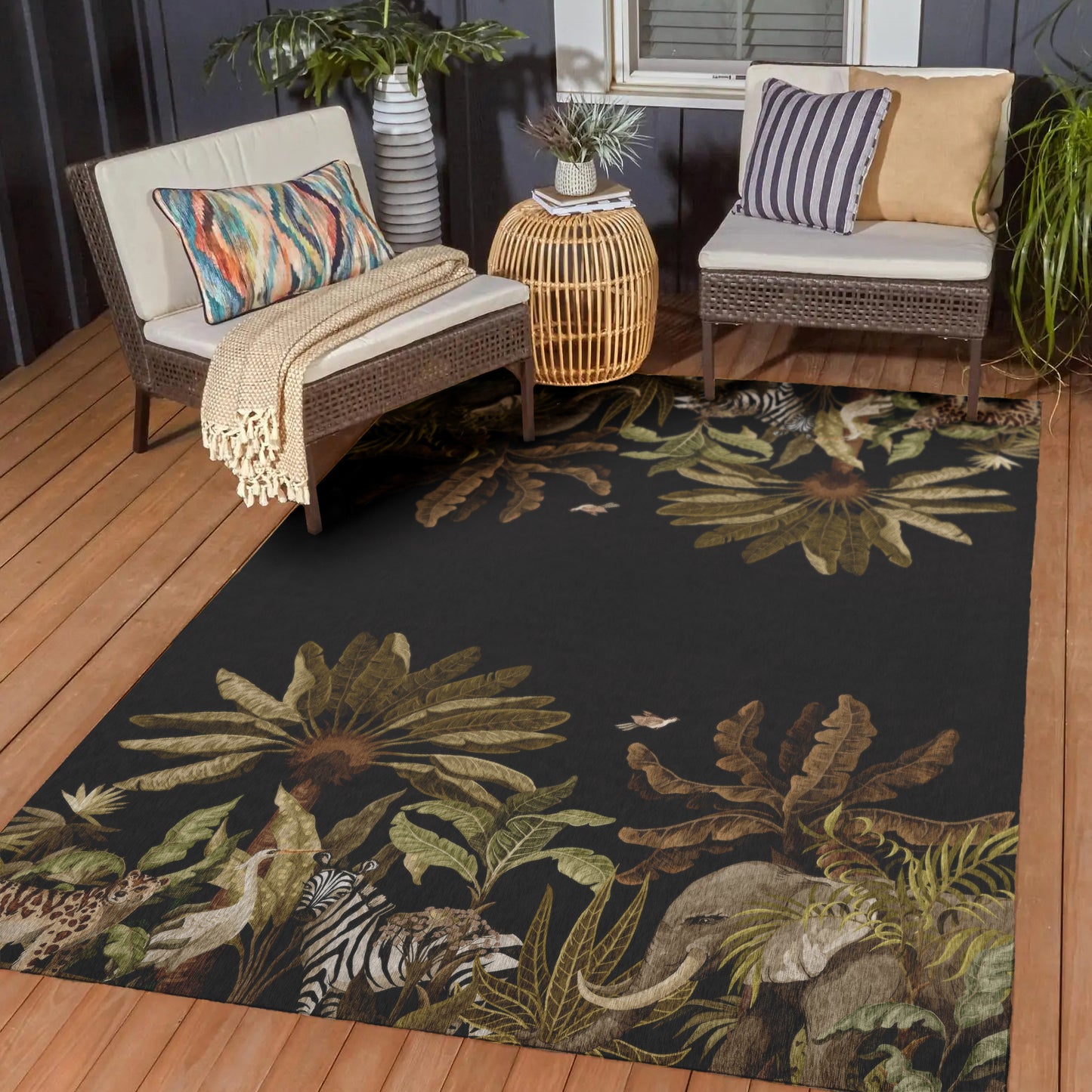 Dalyn Rugs Tropics Black Tropical