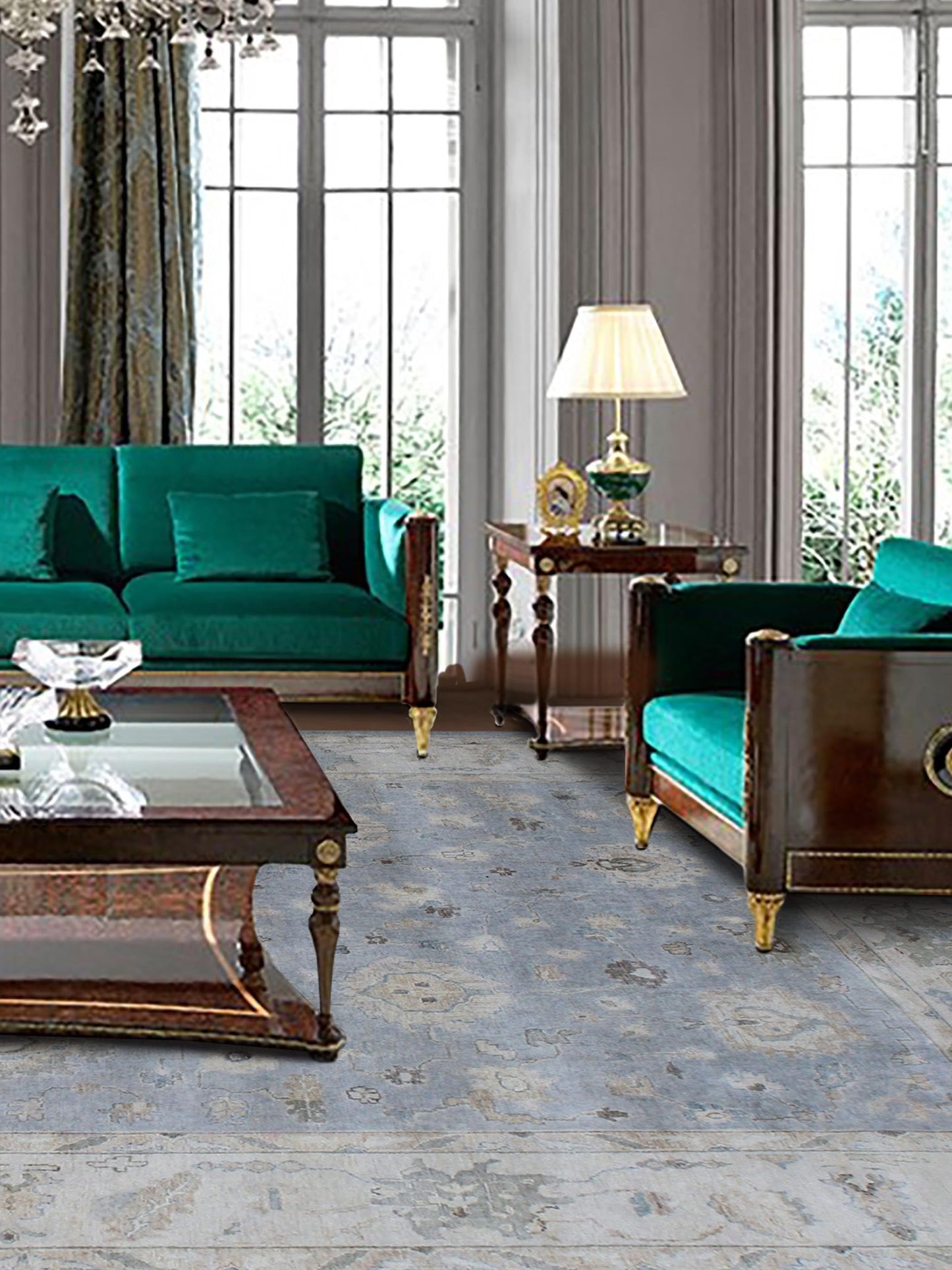 Artisan Julie Dk.Grey Beige Traditional Knotted Rug - Rugs - Artisan - Atlanta Designer Rugs