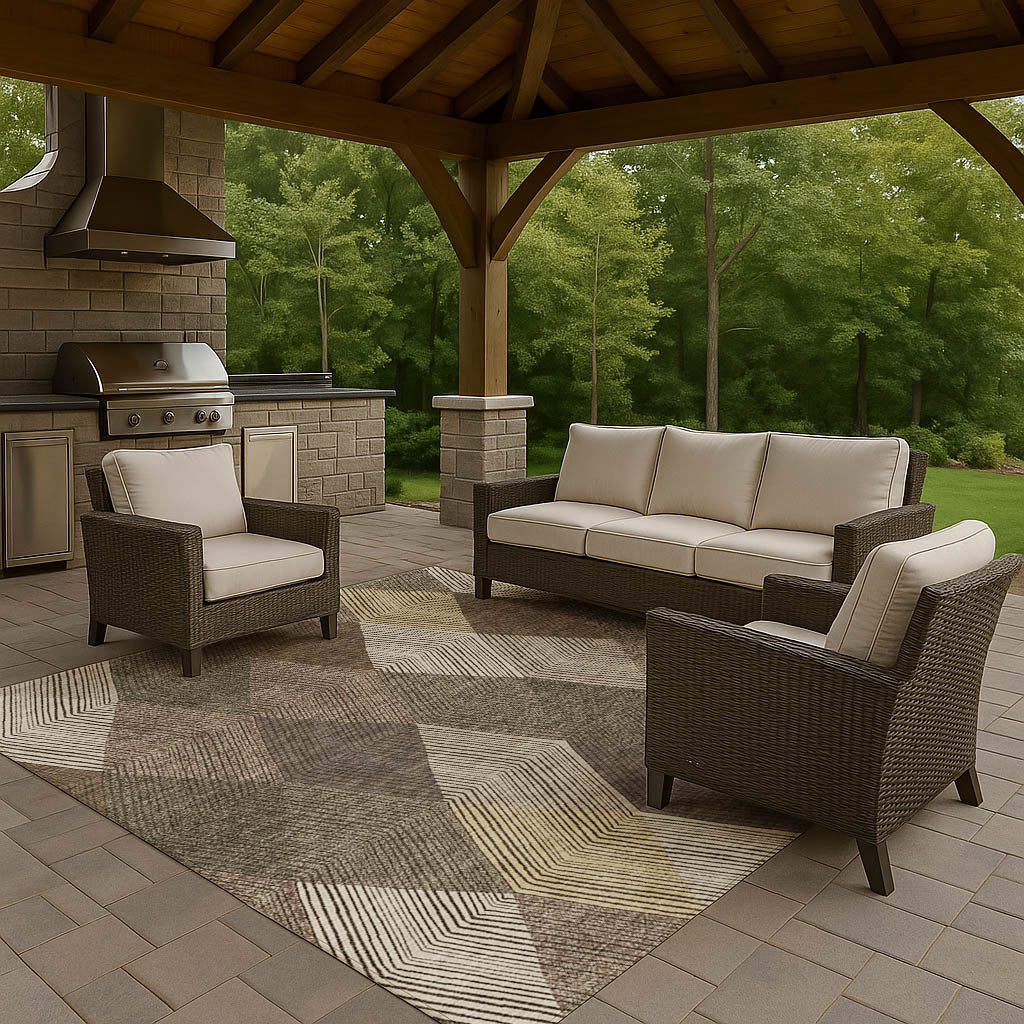 Dalyn Rugs The Reserve Brown Geometric
