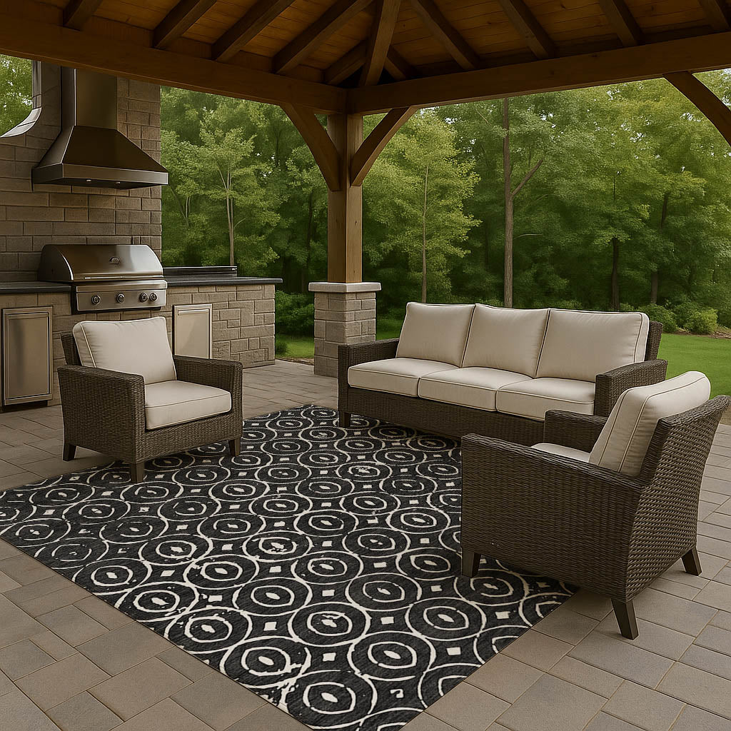 Dalyn Rugs The Reserve Black Geometric