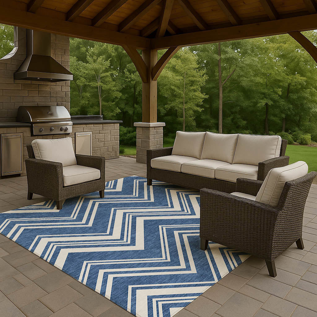 Dalyn Rugs The Reserve Blue Geometric