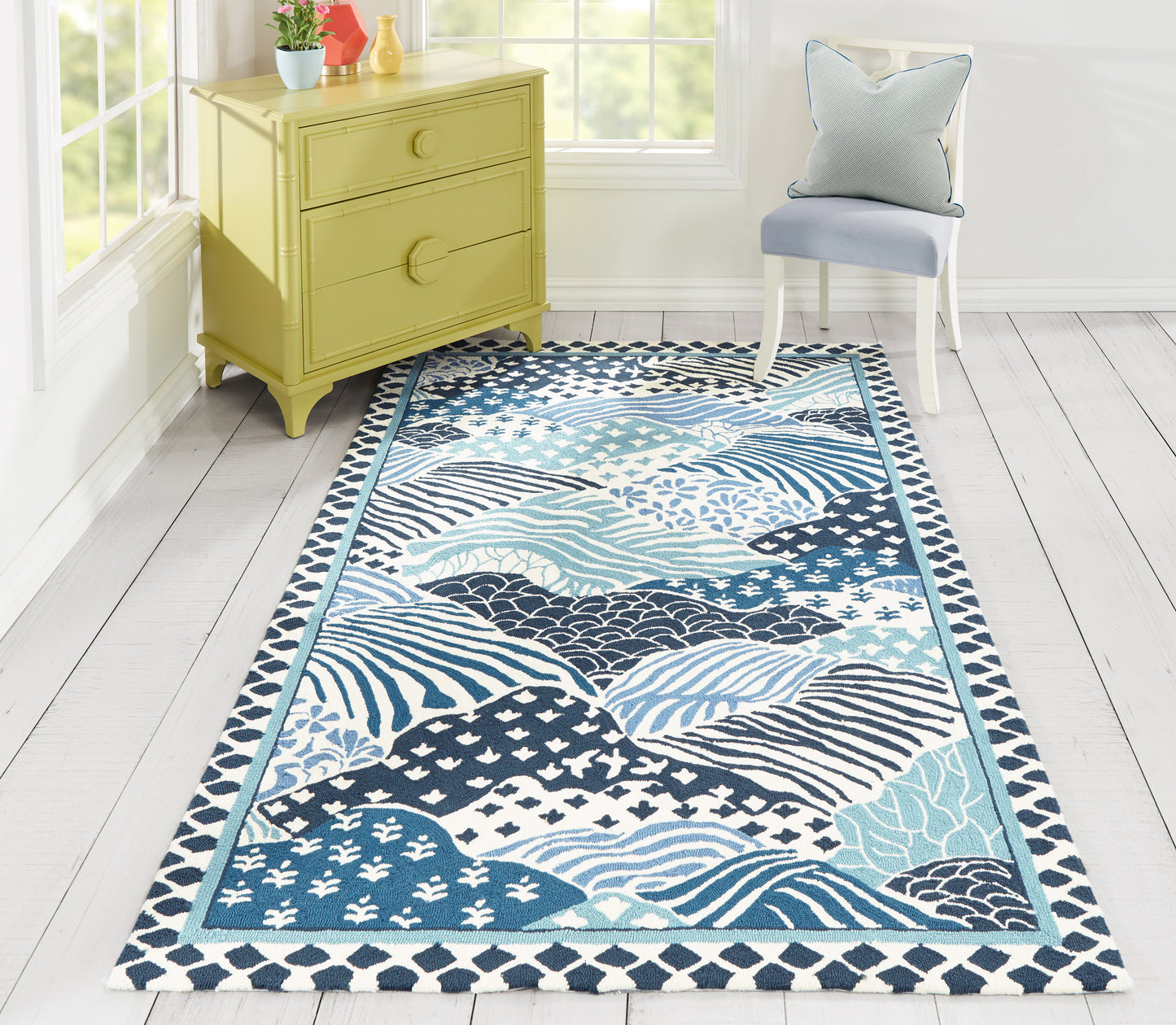 Madcap Cottage Under A Loggia Blue Transitional