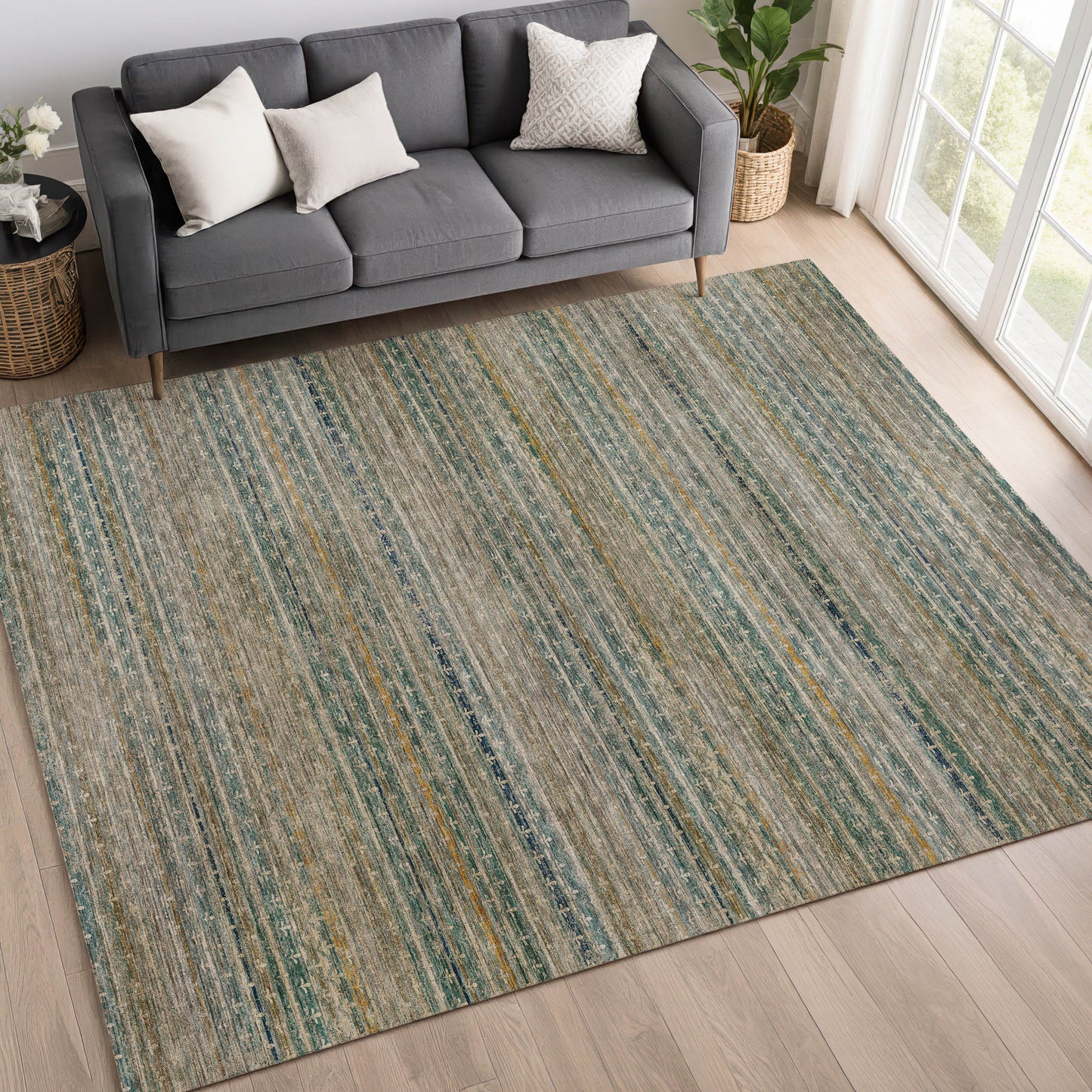 Dalyn Rugs Vico Teal Transitional