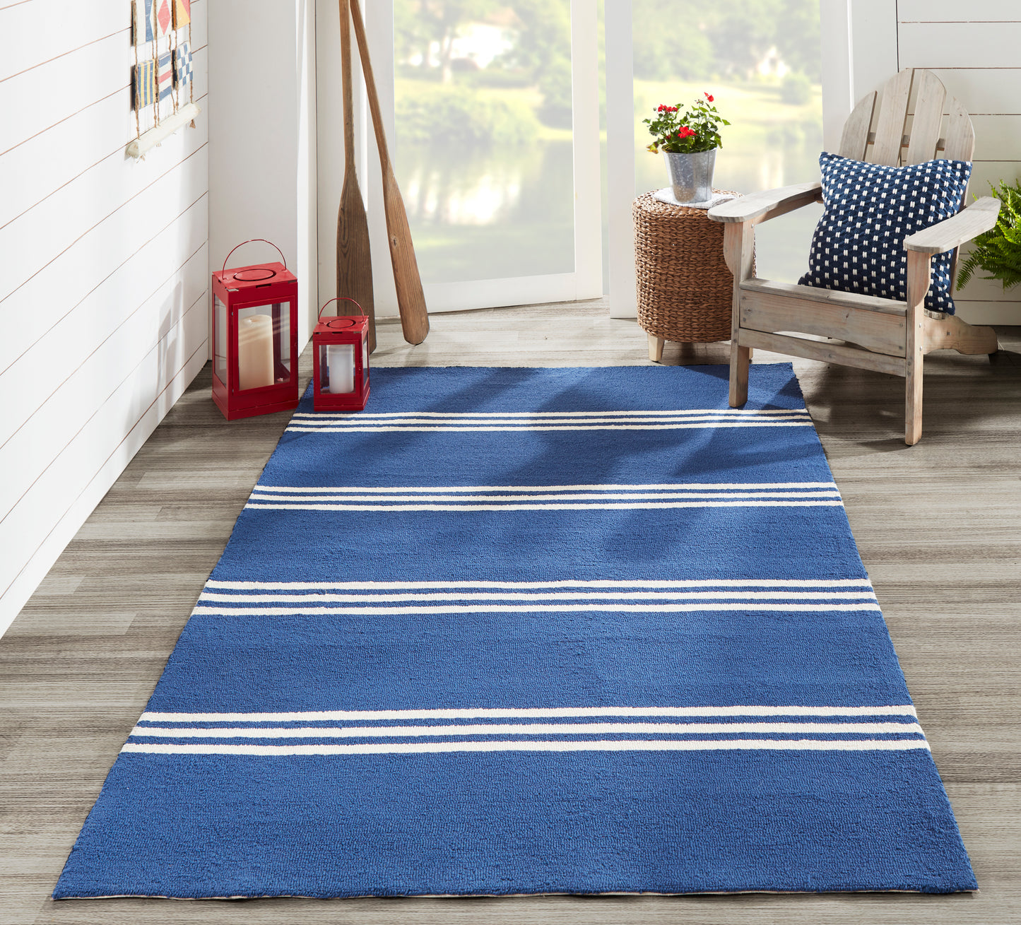 Momeni Veranda Maritime Blue Contemporary