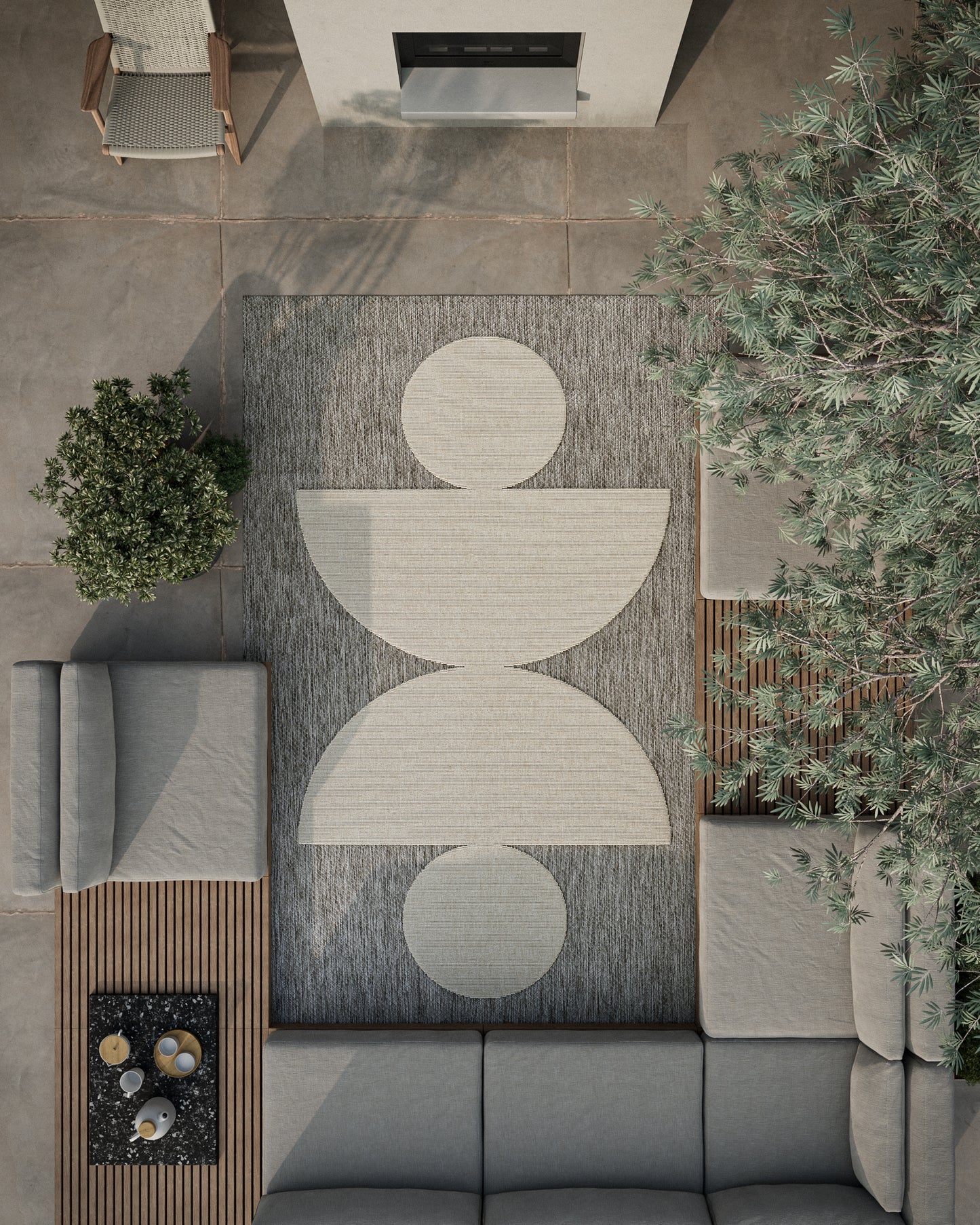 Momeni Vines Grey Contemporary