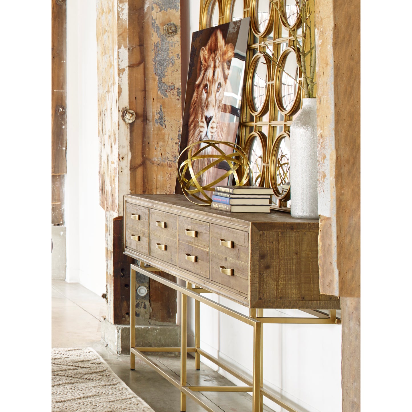 Moes Home Console Tables ANNECY Natural Art Deco Furniture