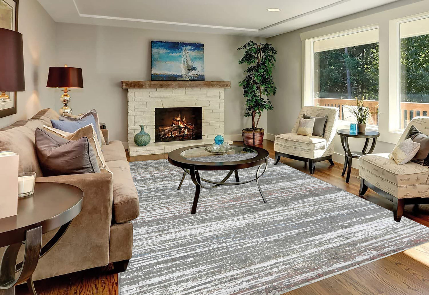 Artisan Venetian Grey Multi Machinemade Rug