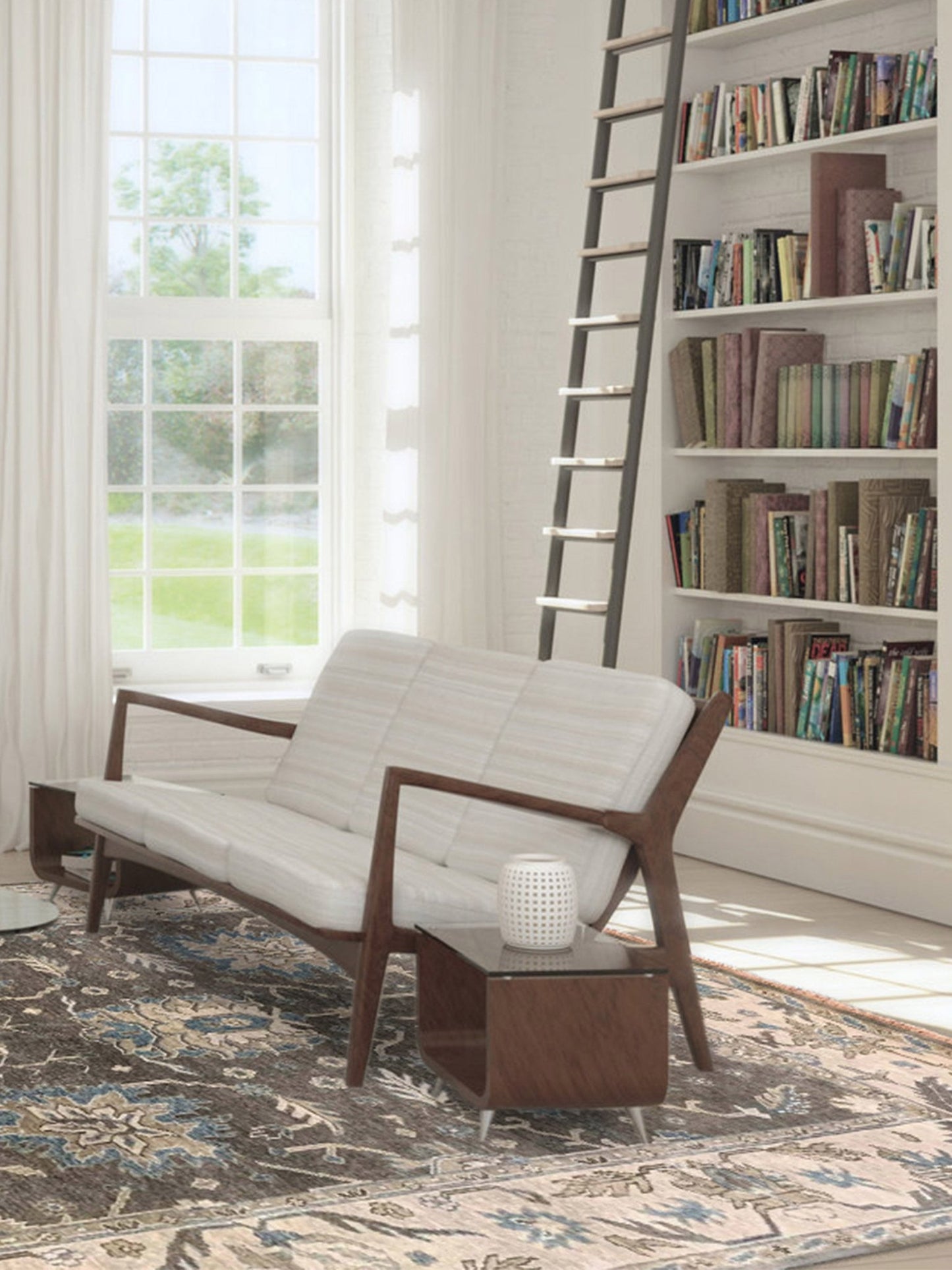 Artisan Cameron Charcoal Ivory Traditional Knotted Rug - Rugs - Artisan - Atlanta Designer Rugs