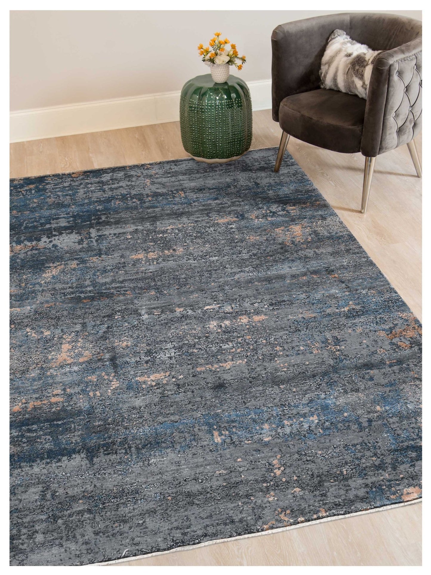 Limited Zelma WI - 455 DARK GRAY Transitional Knotted Rug - Rugs - Limited - Atlanta Designer Rugs