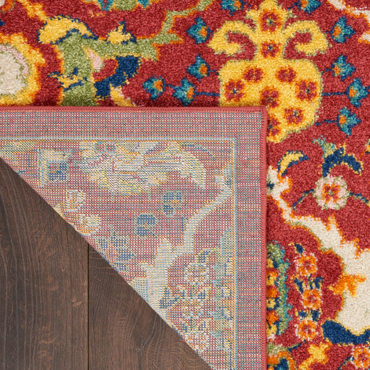 Nourison Home Allur Red Multicolor Transitional