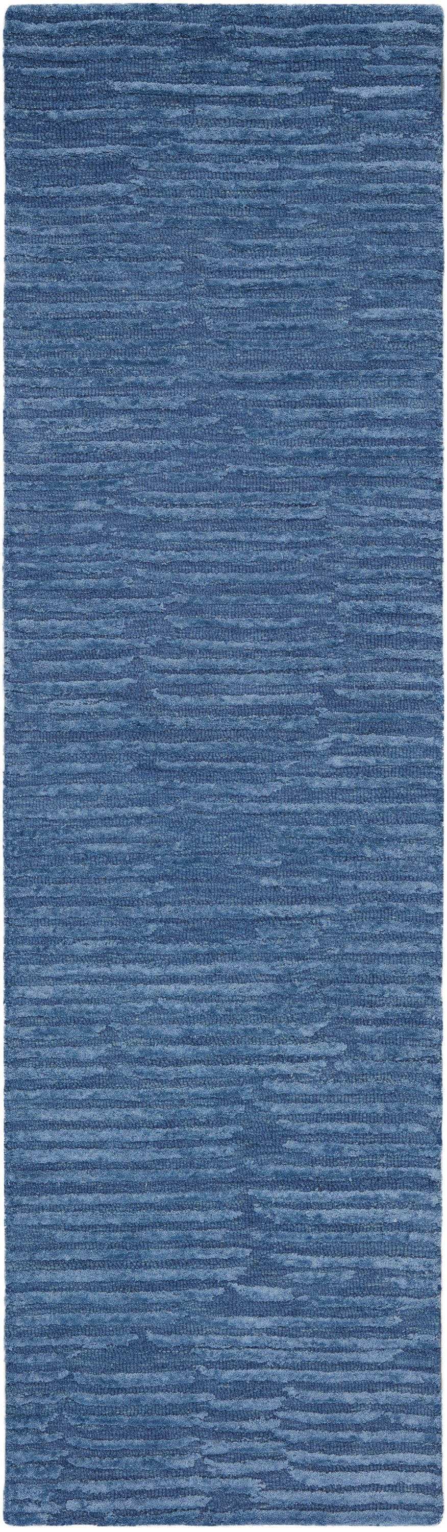 Calvin Klein CK010 Linear LNR01 Blue Contemporary Hand Tufted Rug