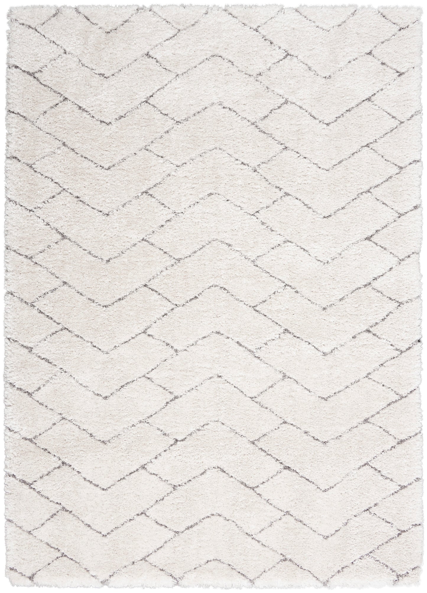 Nourison Home Dreamy Shag DRS03 Ivory Grey Contemporary Power-loomed Rug