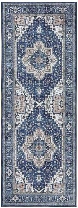 Nourison Home Fulton FUL10 Navy Ivory Traditional Power-loomed Rug