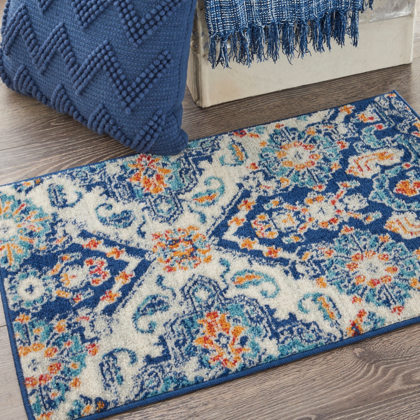 Nourison Home Passion Blue Multicolor Transitional