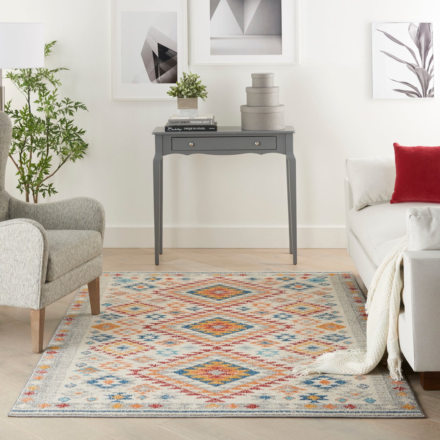 Nourison Home Passion Ivory Multicolor Transitional