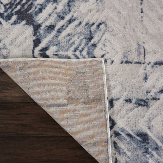 Nourison Home Urban Decor Ivory Blue Contemporary