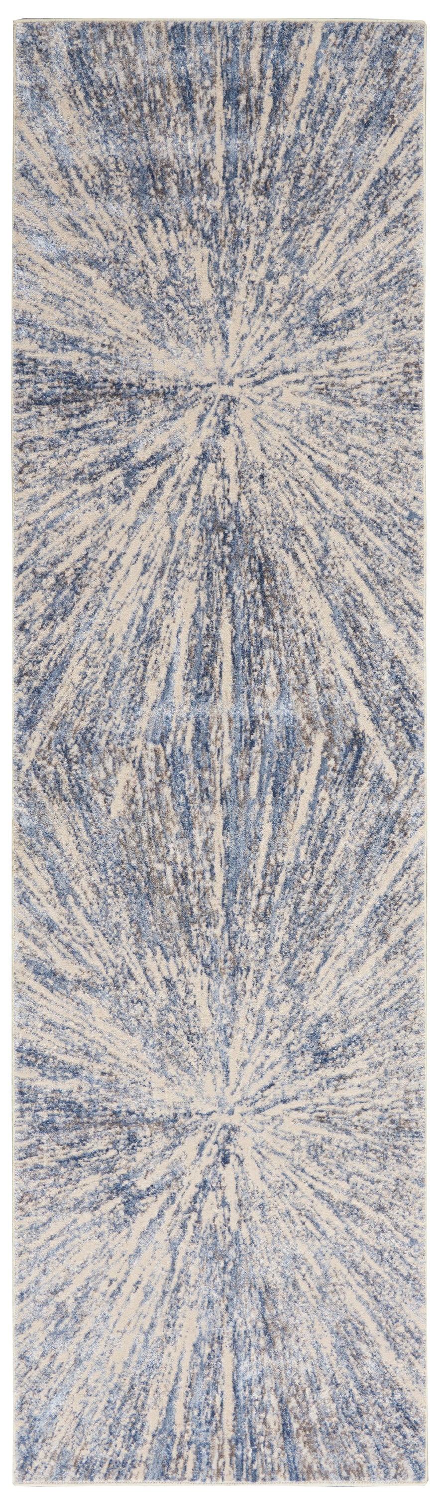 Nourison Home Silky Textures SLY05 Blue Grey Contemporary Power-loomed Rug