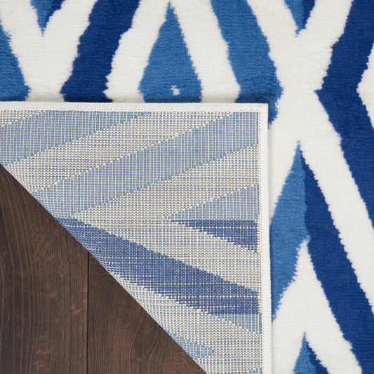 Nourison Home Whimsicle Ivory Blue Contemporary