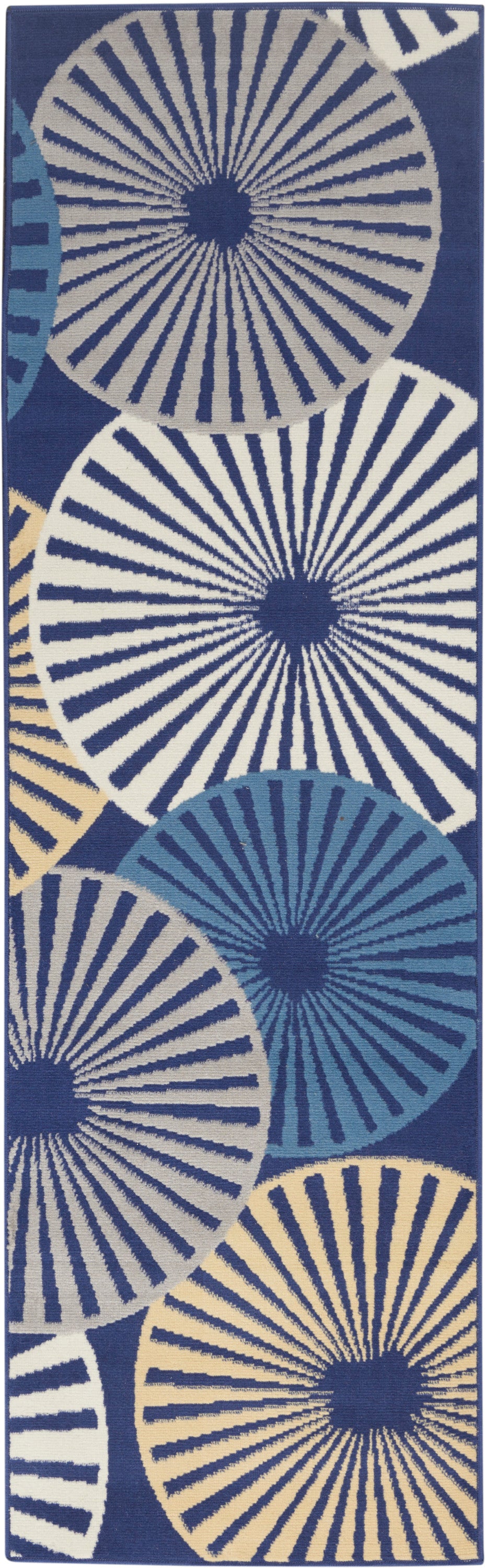 Nourison Home Grafix GRF20 Navy Contemporary Power-loomed Rug