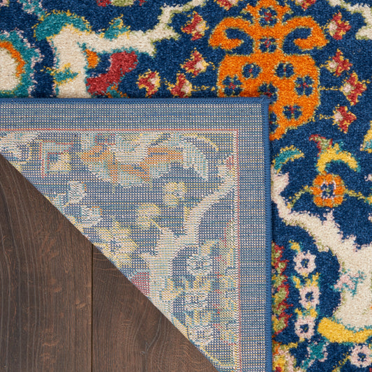 Nourison Home Allur Navy Multicolor Transitional