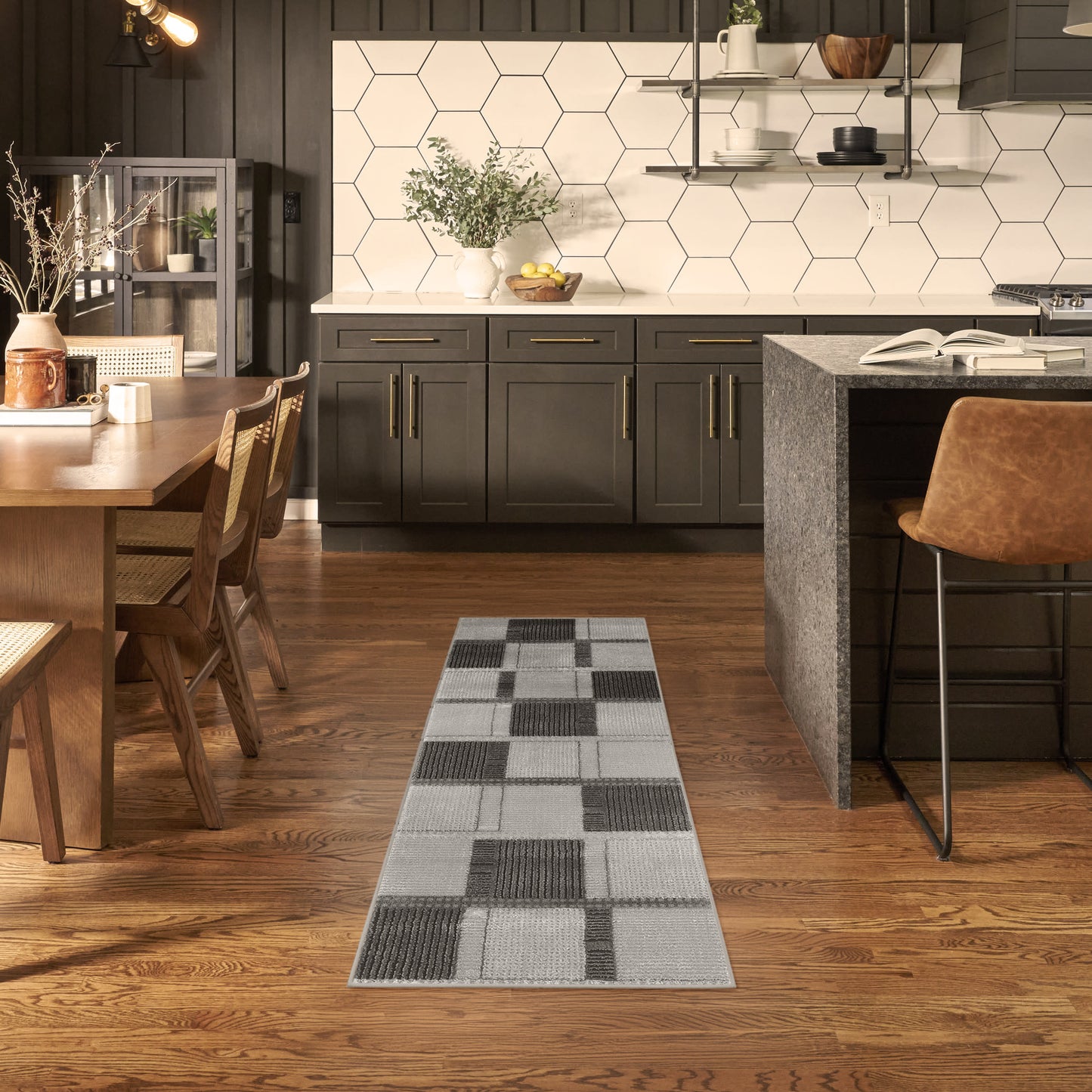 Nourison Home Nordic Grey Black Contemporary