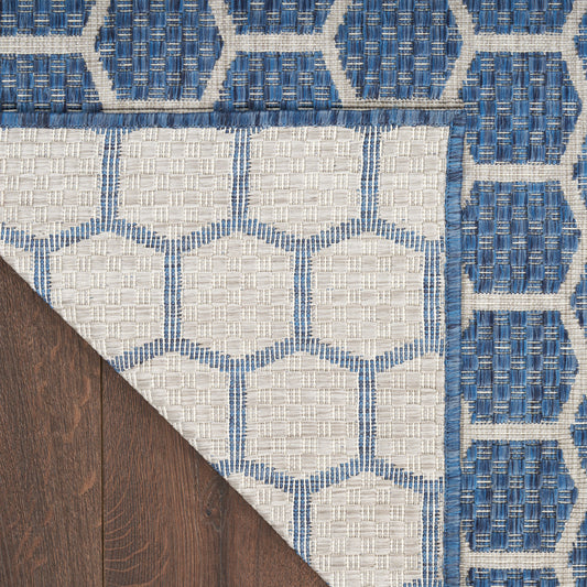 Nourison Home Twist Reversible Blue Contemporary