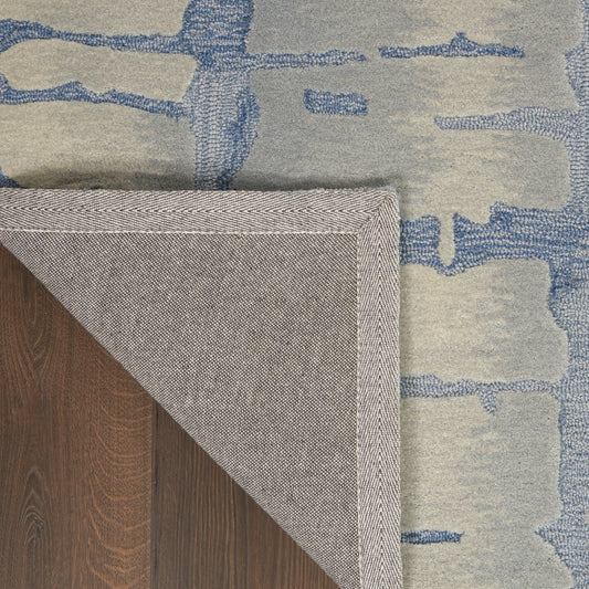Nourison Home Symmetry Blue Grey Contemporary