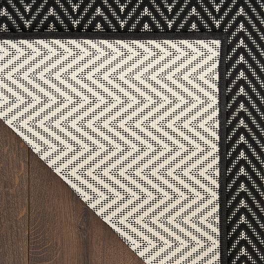Nourison Home Horizon Indoor/Outdoor Black Contemporary