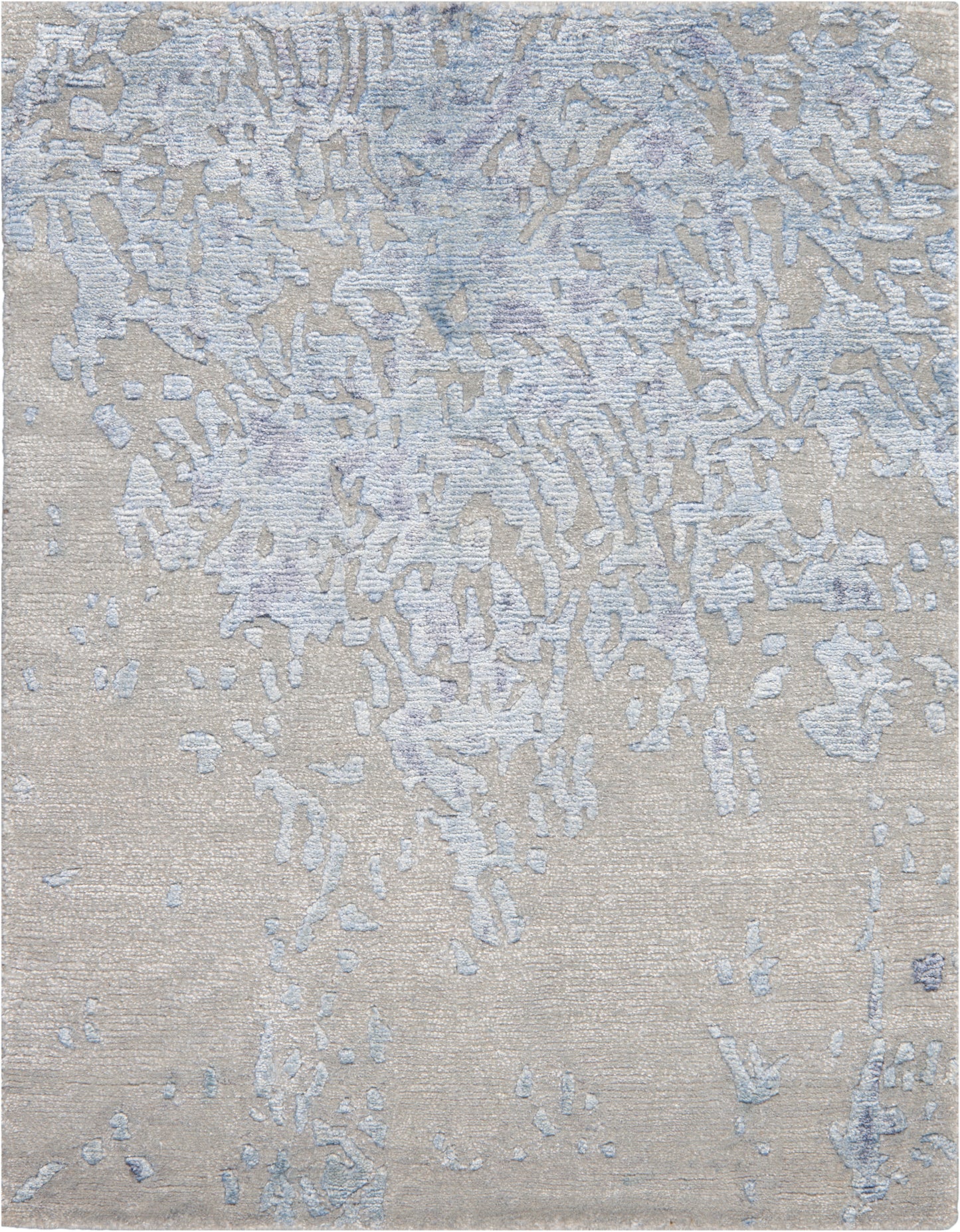 Nourison Home Silk Shadows SHA18 Grey Blue Contemporary Knotted Rug