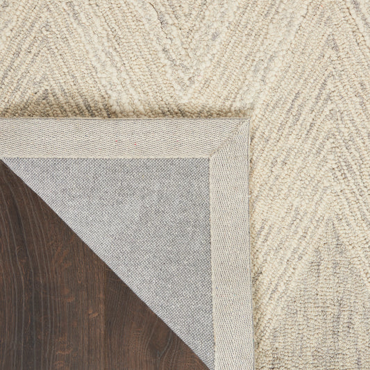 Nourison Home Interlock Ivory Grey Contemporary
