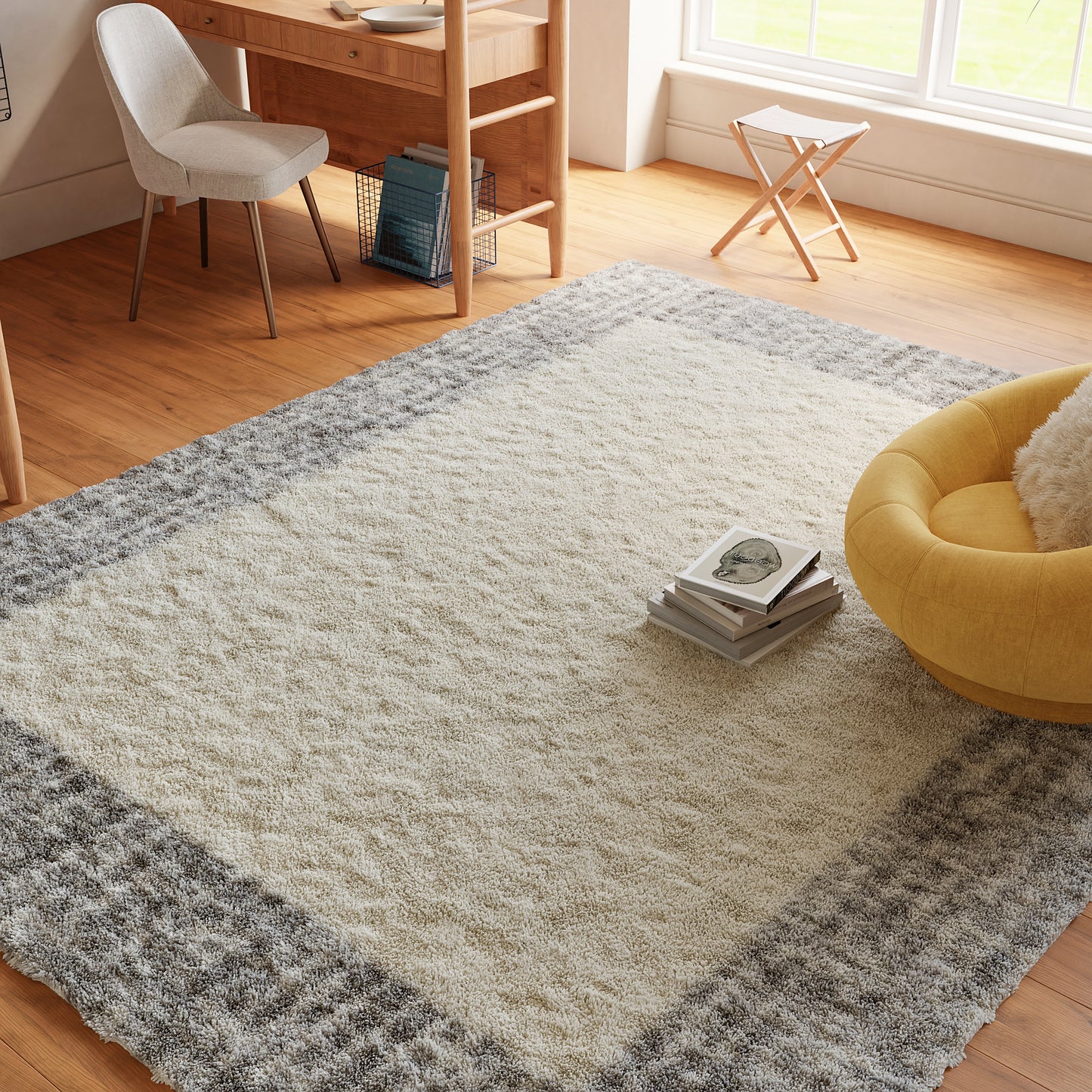 Nourison Home Pacific Shag Ivory Grey Contemporary